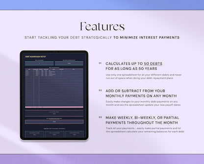 Debt Tracker™ for Excel & Google Sheets (all currencies)