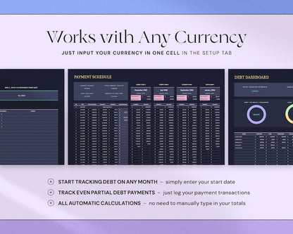 Debt Tracker™ for Excel & Google Sheets (all currencies)