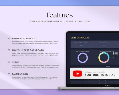 Debt Tracker™ for Excel & Google Sheets (all currencies)